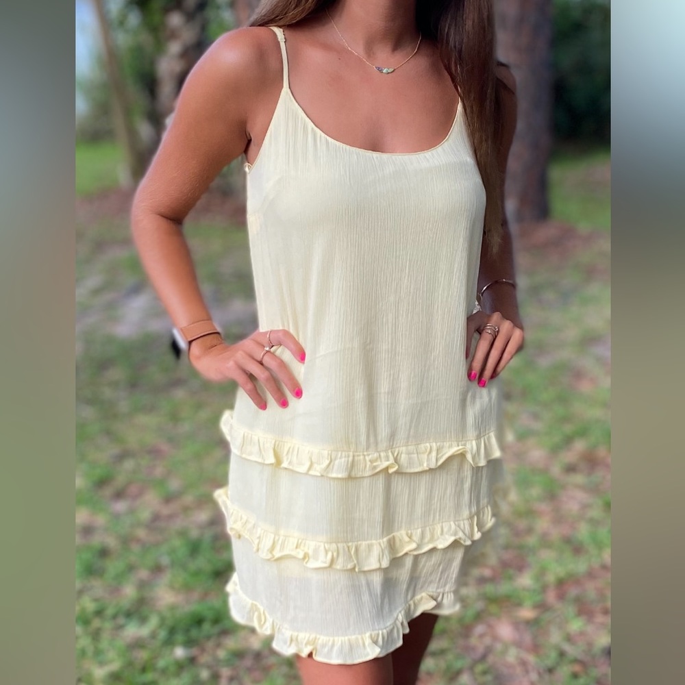 Pastel Yellow Tank Top Dress